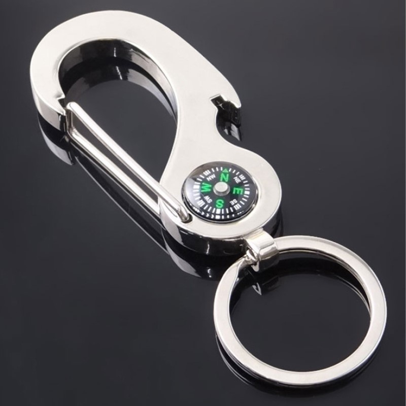 พวงกุญแจเข็มทิศสุนัขแหวนเข็มทิศแหวนเอวเข็มทิศพวงกุญแจ